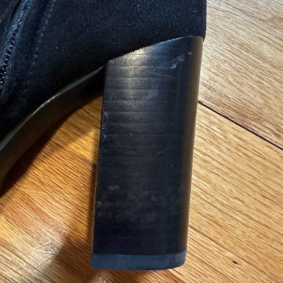 Calvin Klein Bisma Suede Over the Knee Chunky Heeled Boots - Picture 5 of 9